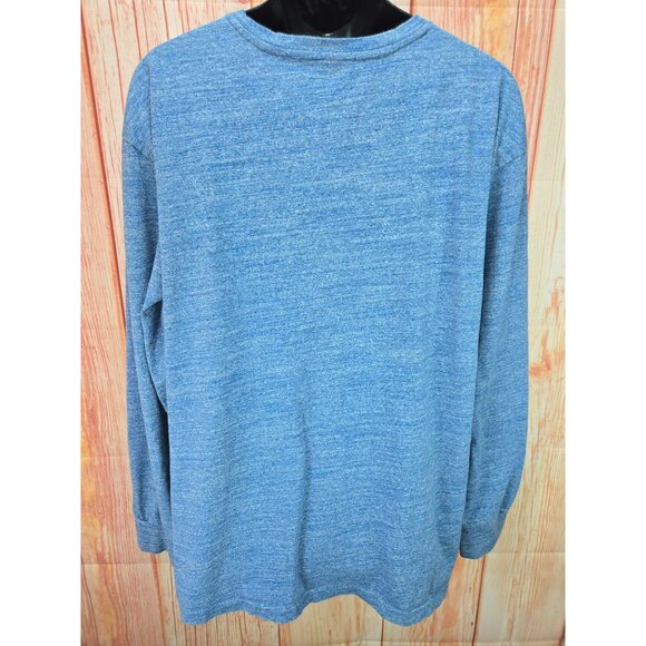 Polo Ralph Lauren Mens Blue Heather Long Sleeve T-Shirt XL 100% Cotton - Picture 2 of 8